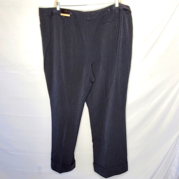 Lane Bryant Wide Leg Cuffed Pants Plus Size 28 Tall Stretch Hi-Rise Trousers NEW - Picture 4 of 12